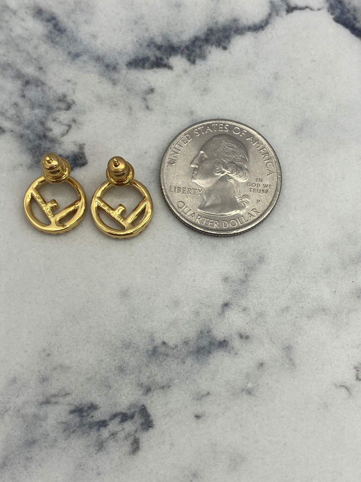 CHRISTIAN DIOR Rhinestone Hoop Earrings - Pre owned