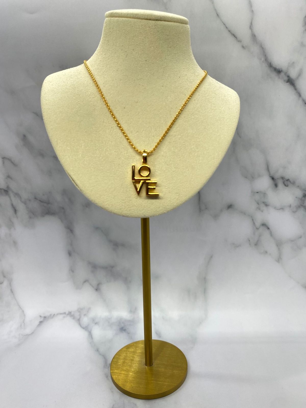 YSL Yves Saint Laurent LOVE Gold Tone Necklace - Pre owned