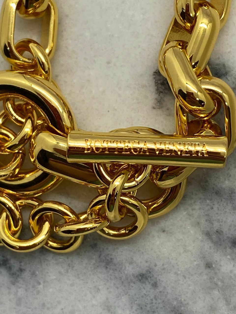 BOTTEGA VENETA Gold Tone Chain Bracelet - Pre owned