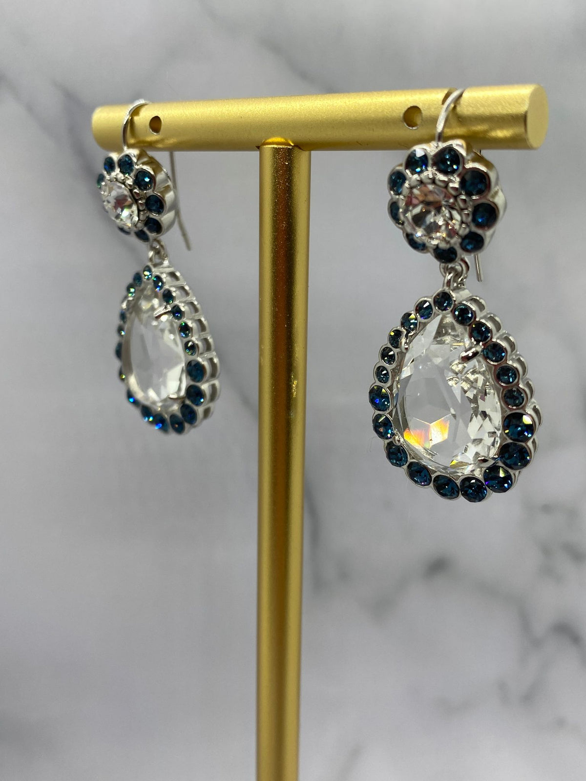 MIU MIU Crystal Pendant Earrings - Pre owned