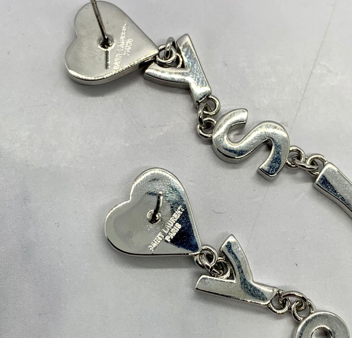 YSL YVES SAINT LAURENT Heart Pendant Earrings - Pre owned