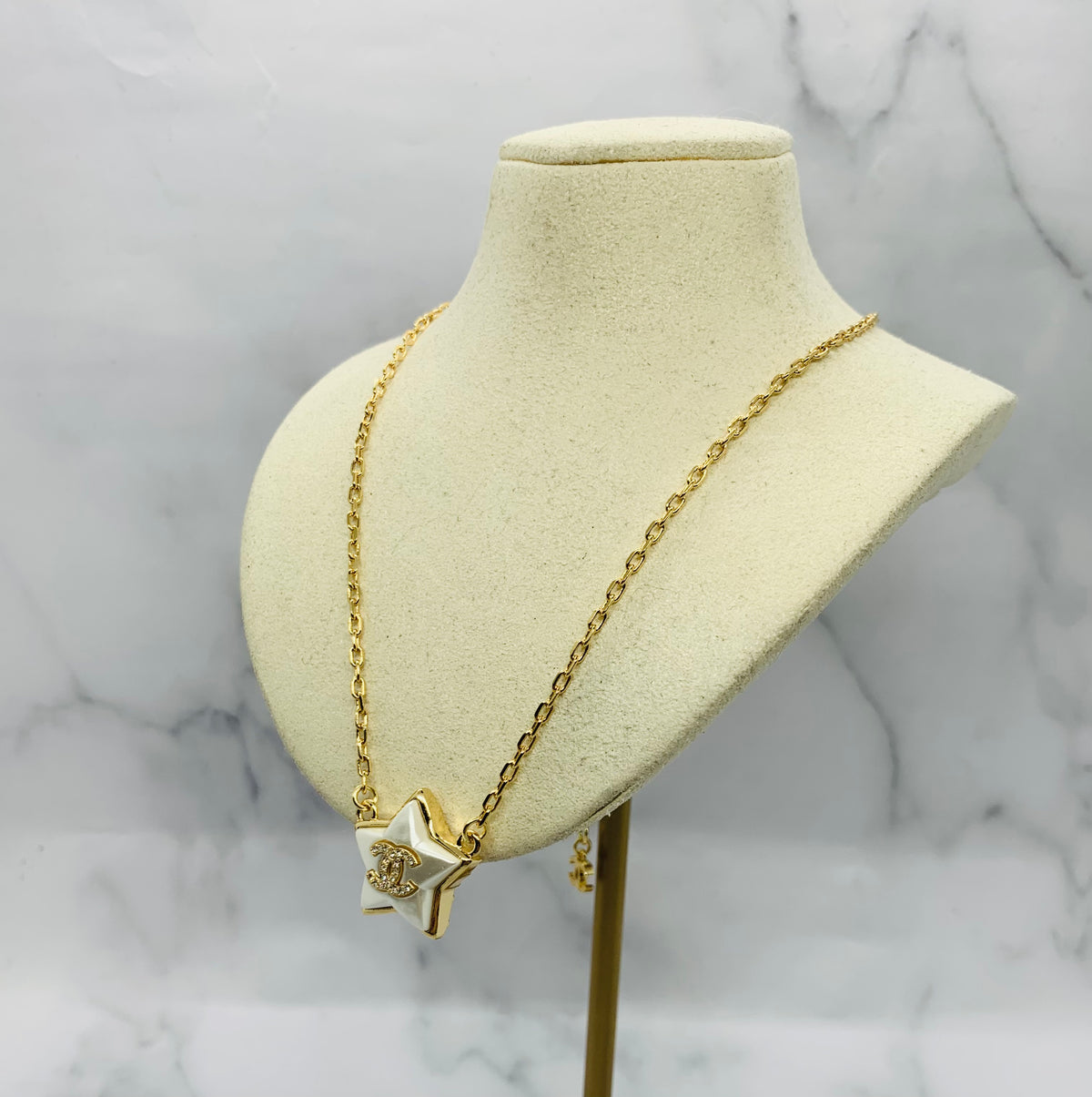 CHANEL CC Star chain Necklace - USED