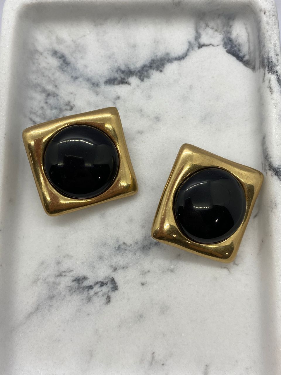 YSL Yves Saint Laurent Geometric Runway Earrings - Pre owned