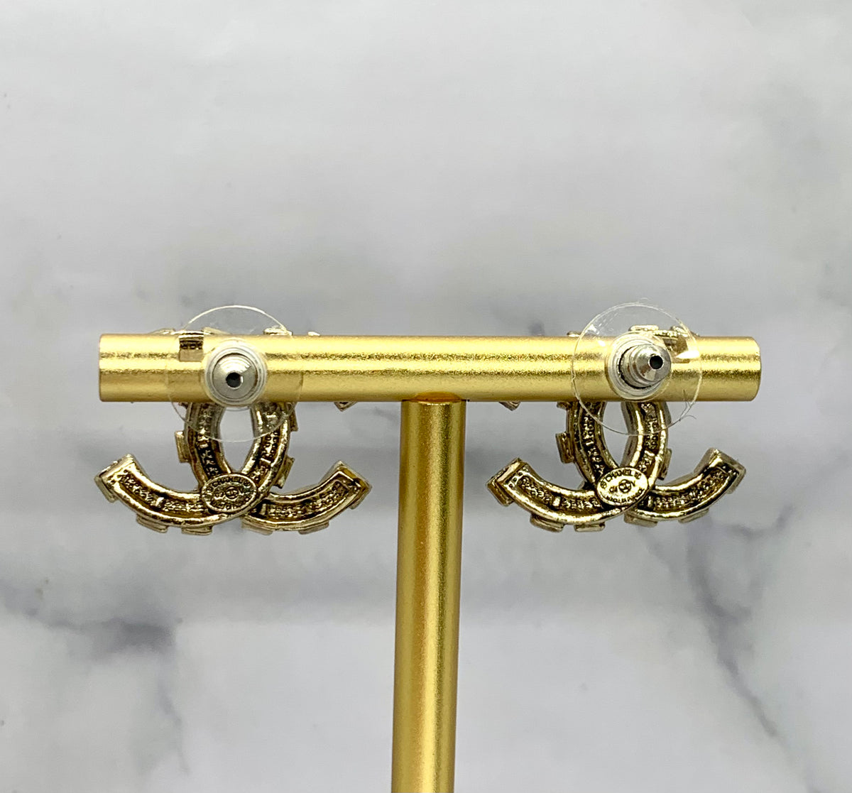 CHANEL CC 2009 Rhinestone Earrings - USED
