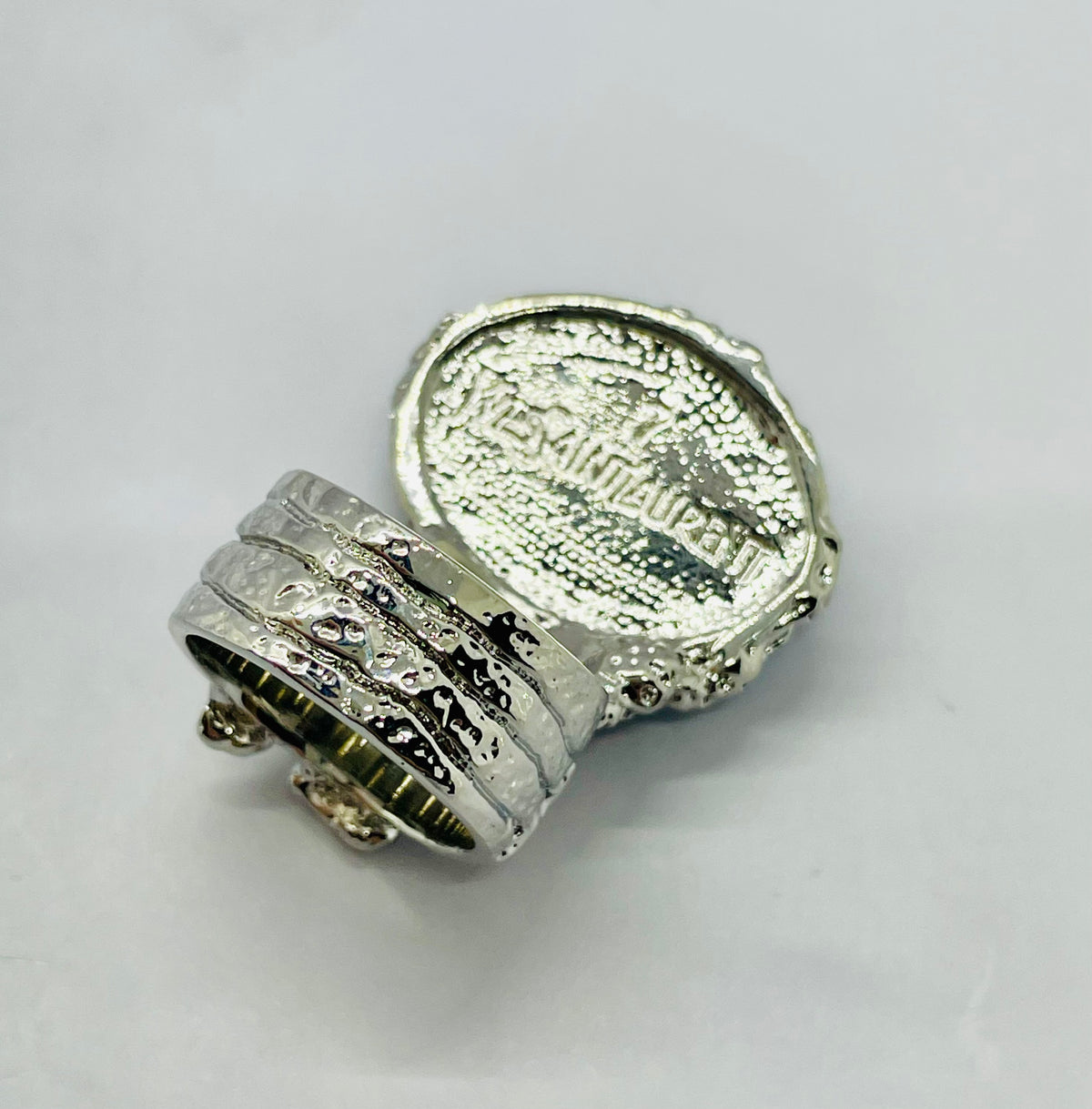 YSL YVES SAINT LAURENT Vintage Stone Ring Size 7 - Pre owned