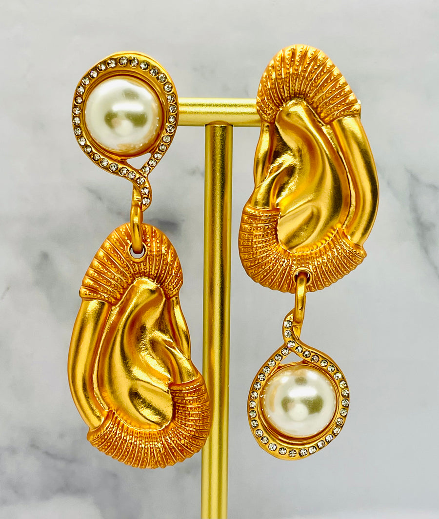 SCHIAPARELLI Rhinestone Statement Earrings - Pre owned