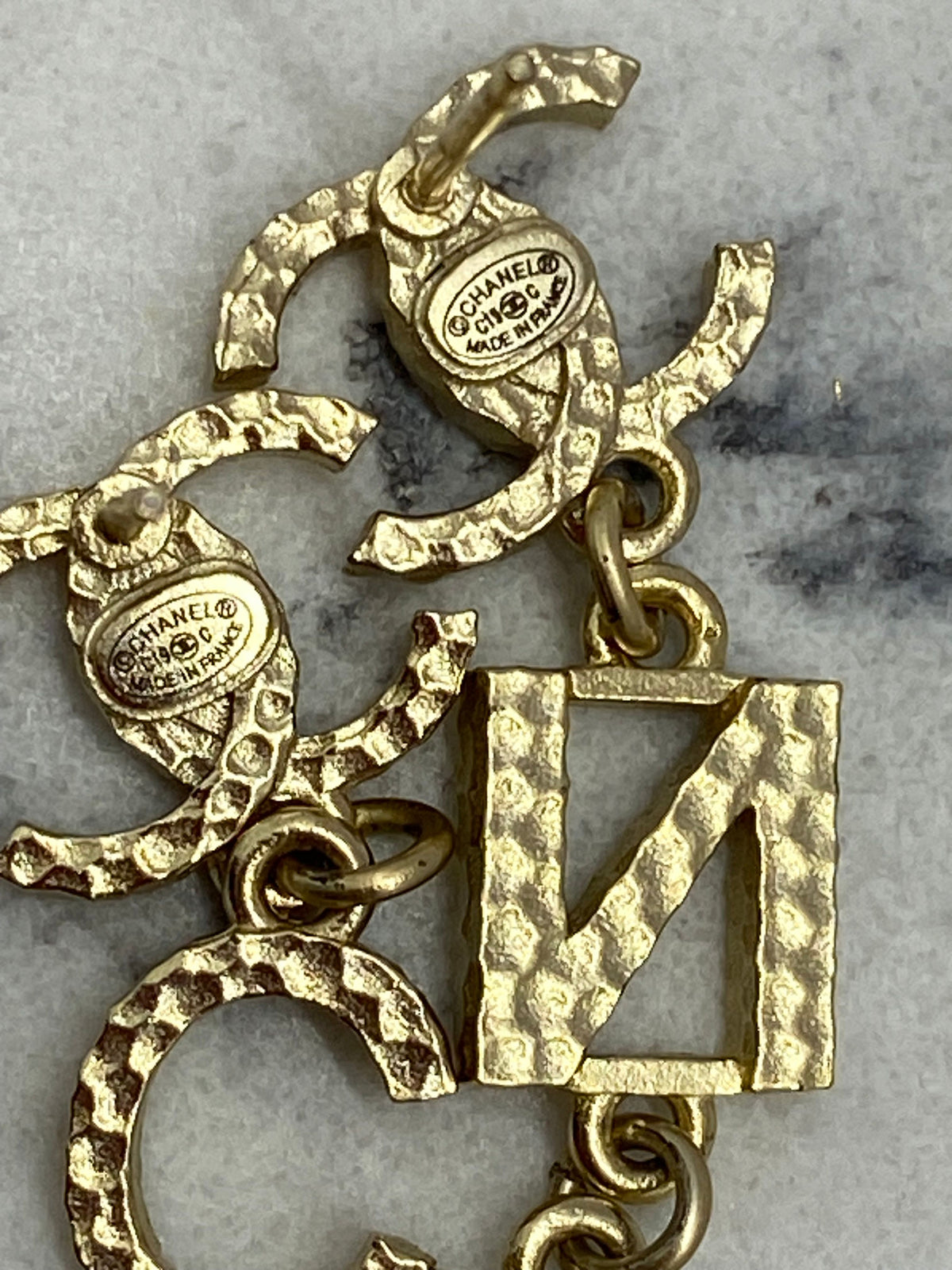 CHANEL CC Colorful Pendant Earrings - USED