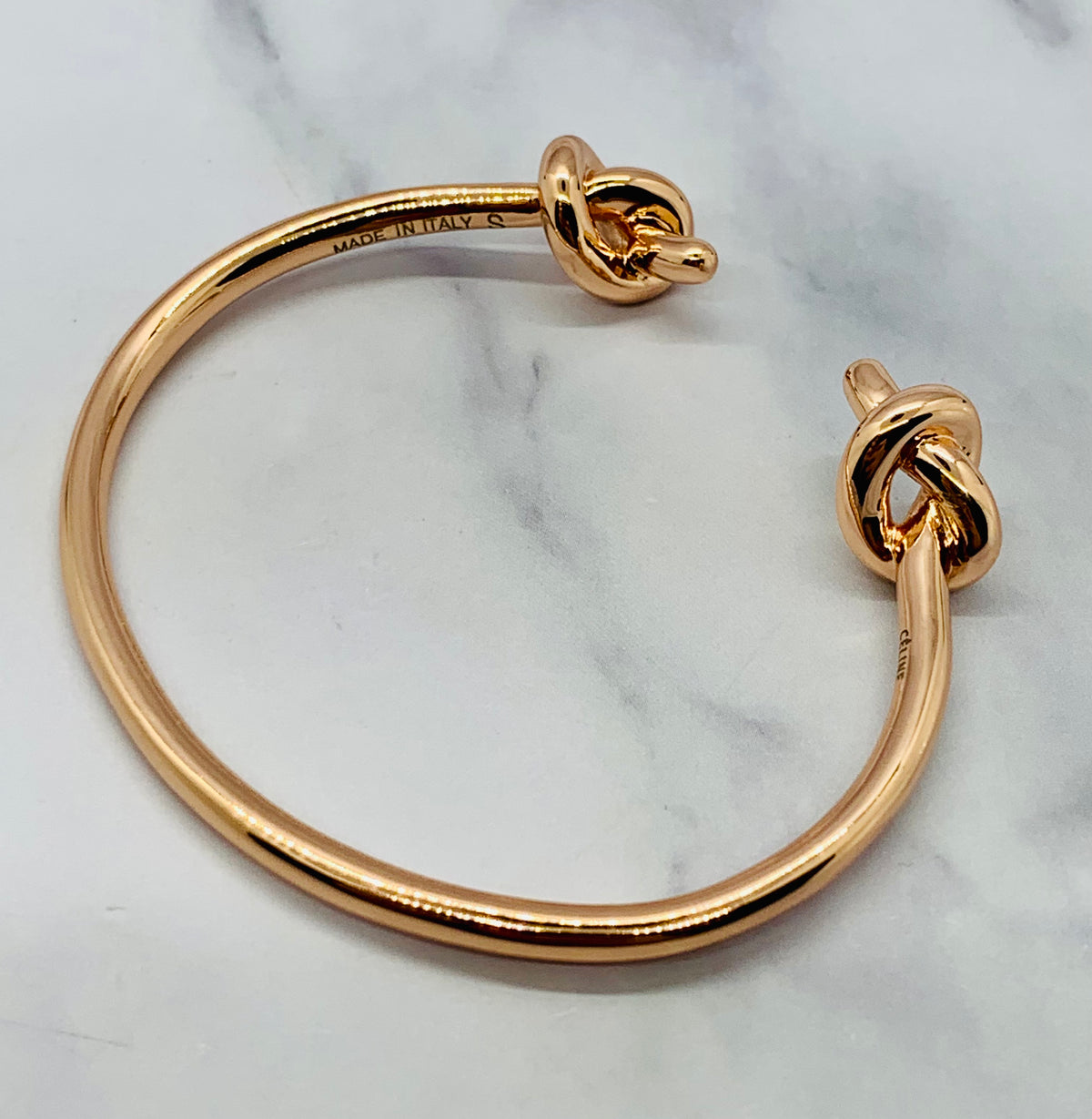 CELINE Rose Gold Knot Bangle Bracelet - Pre owned