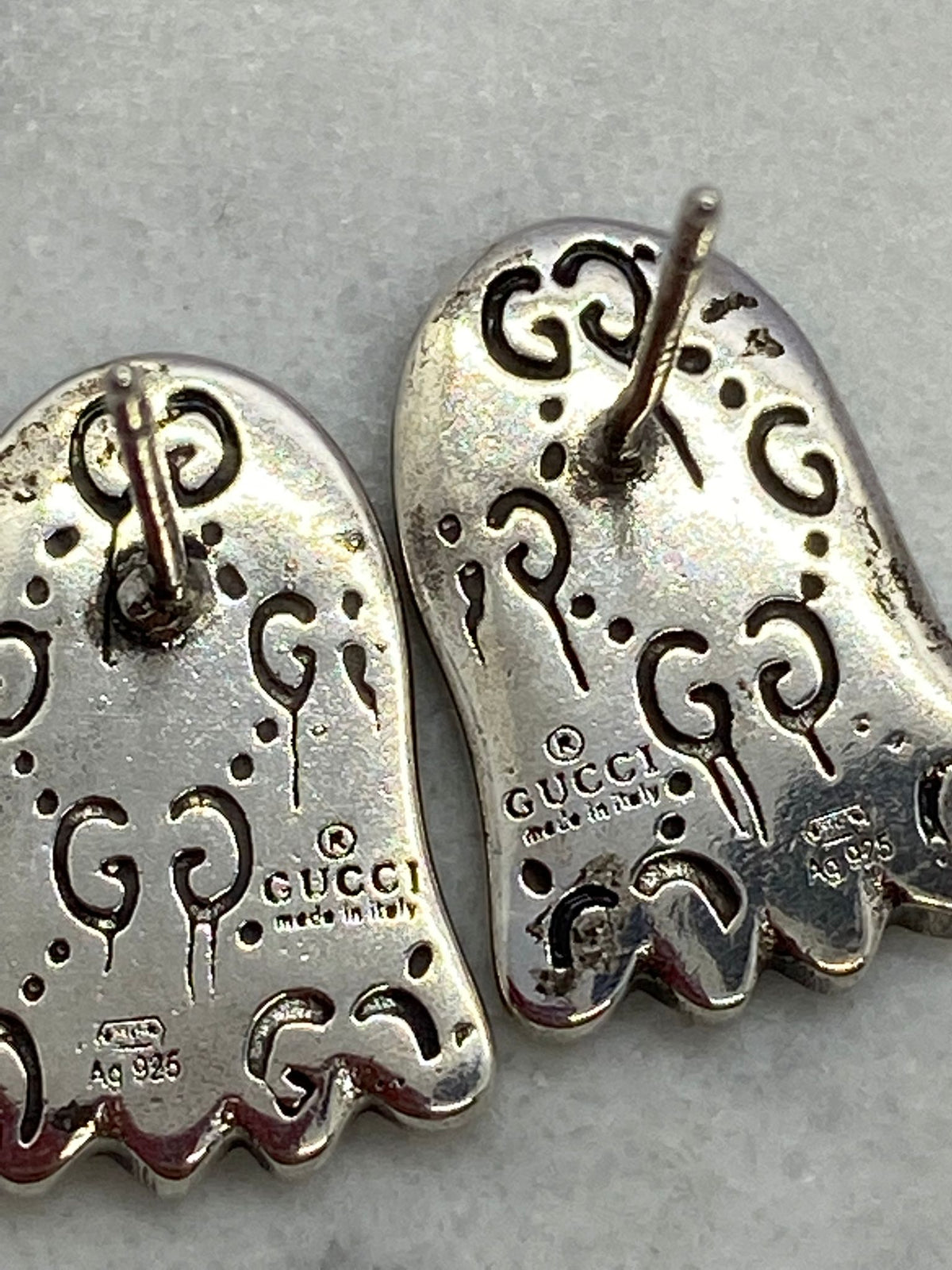 GUCCI Ghost Rhinestone Earrings - Pre owned