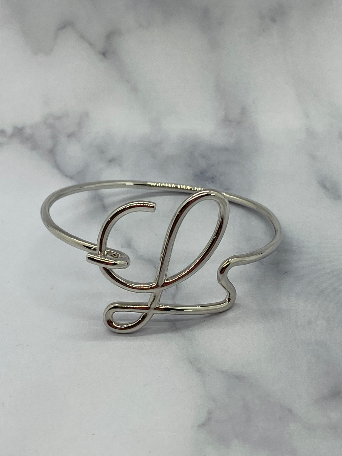 LOEWE Silver Monogram Bracelet - Pre owned