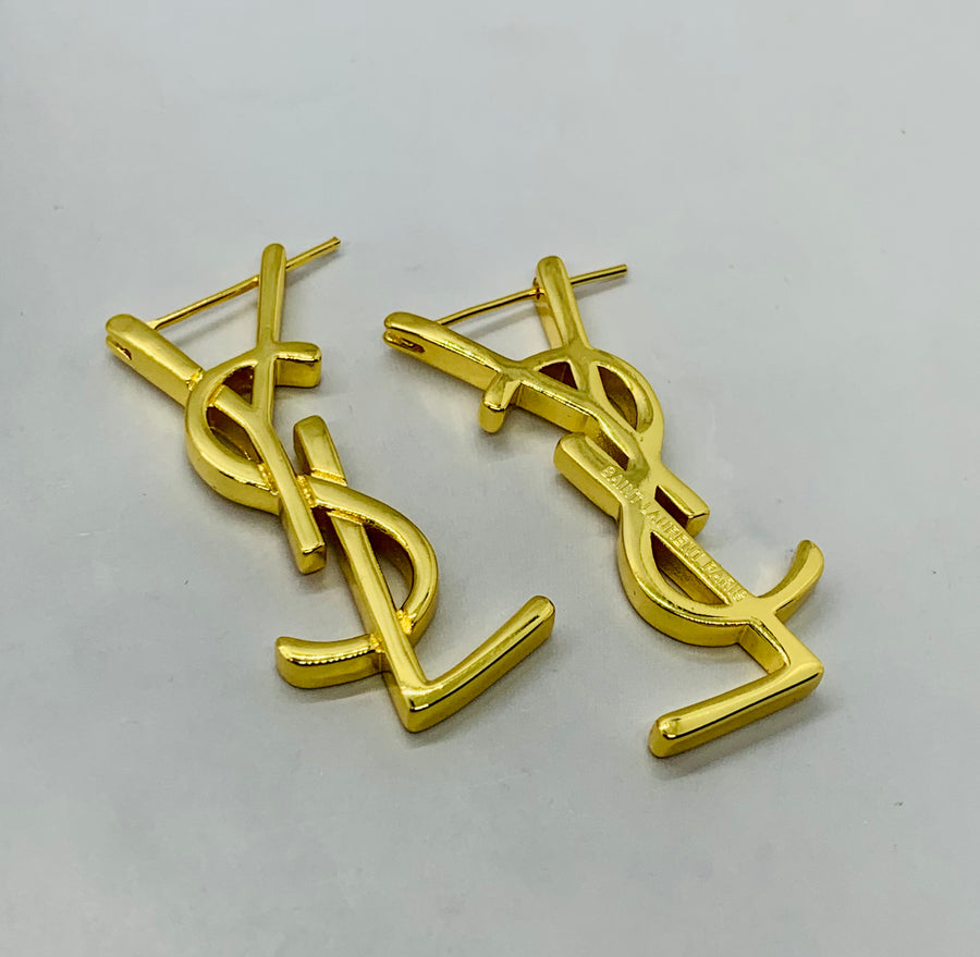 YSL YVES SAINT LAURENT Monogram Earrings - Pre owned