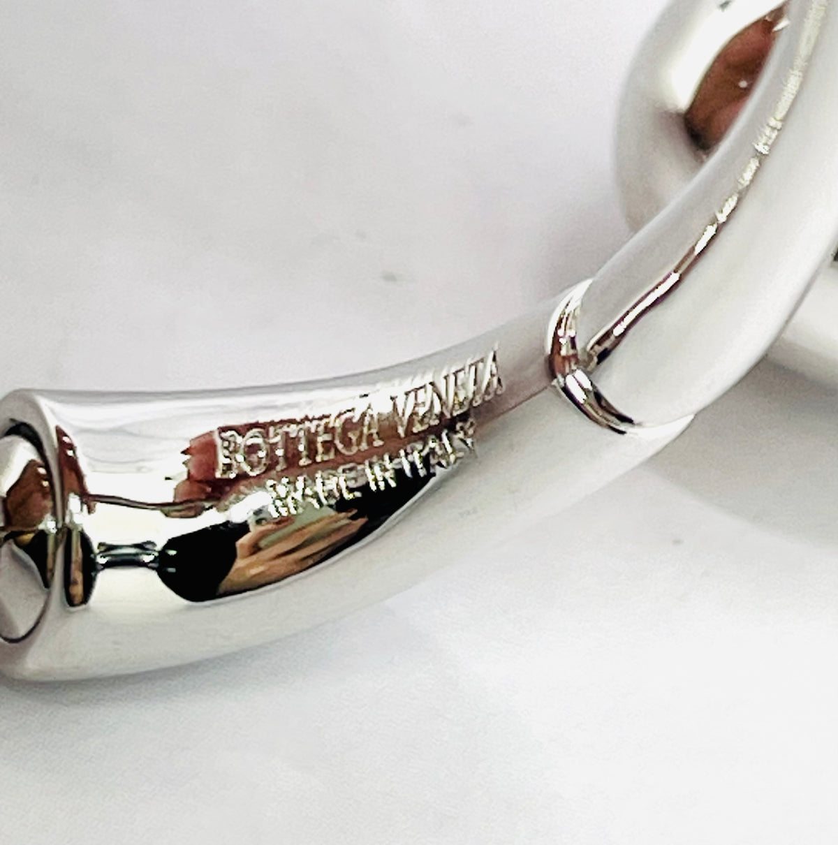 BOTTEGA VENETA Silver Drop Earrings - Pre owned
