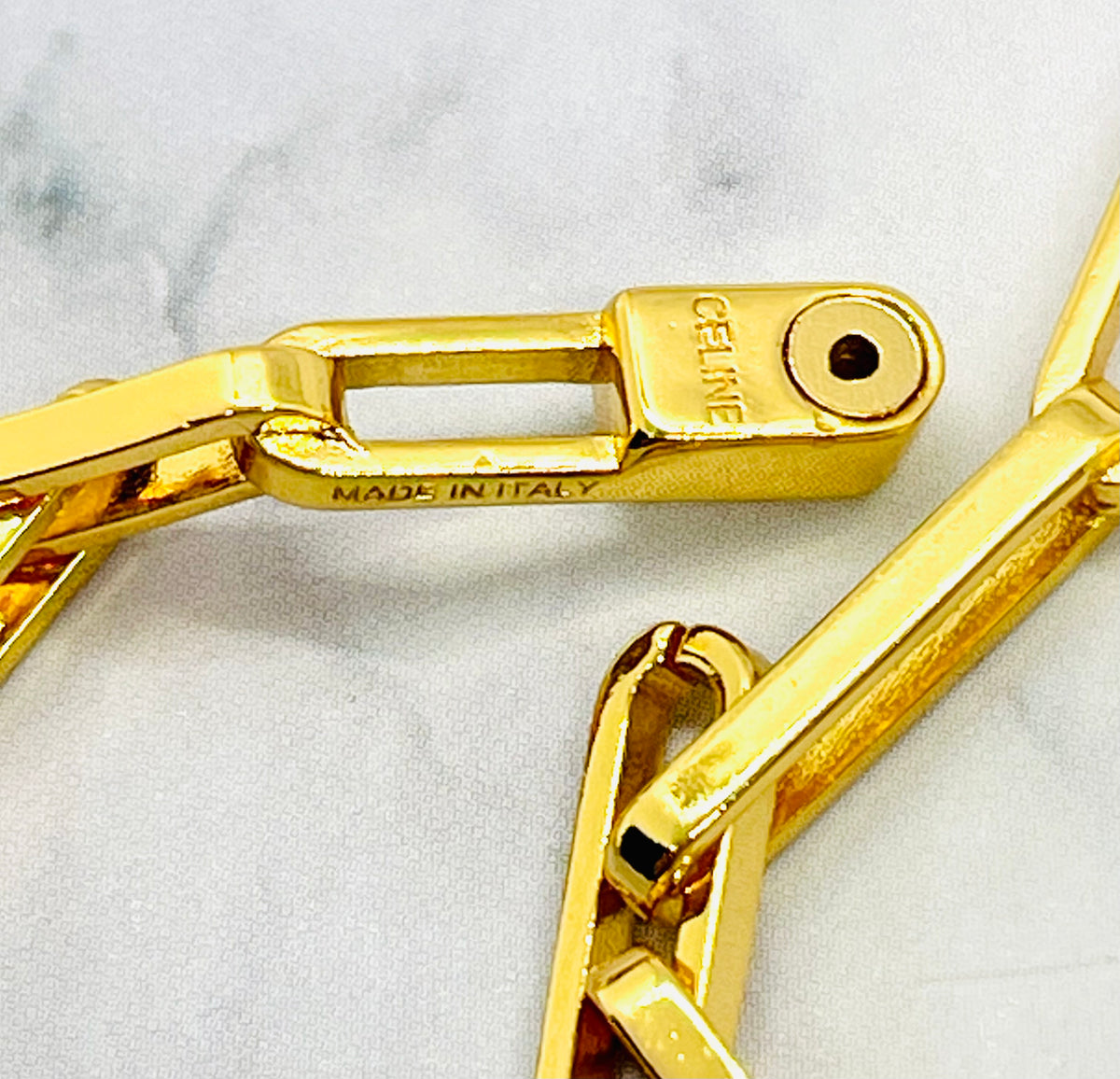 CELINE Chain Hoop Earrings - Pre owned