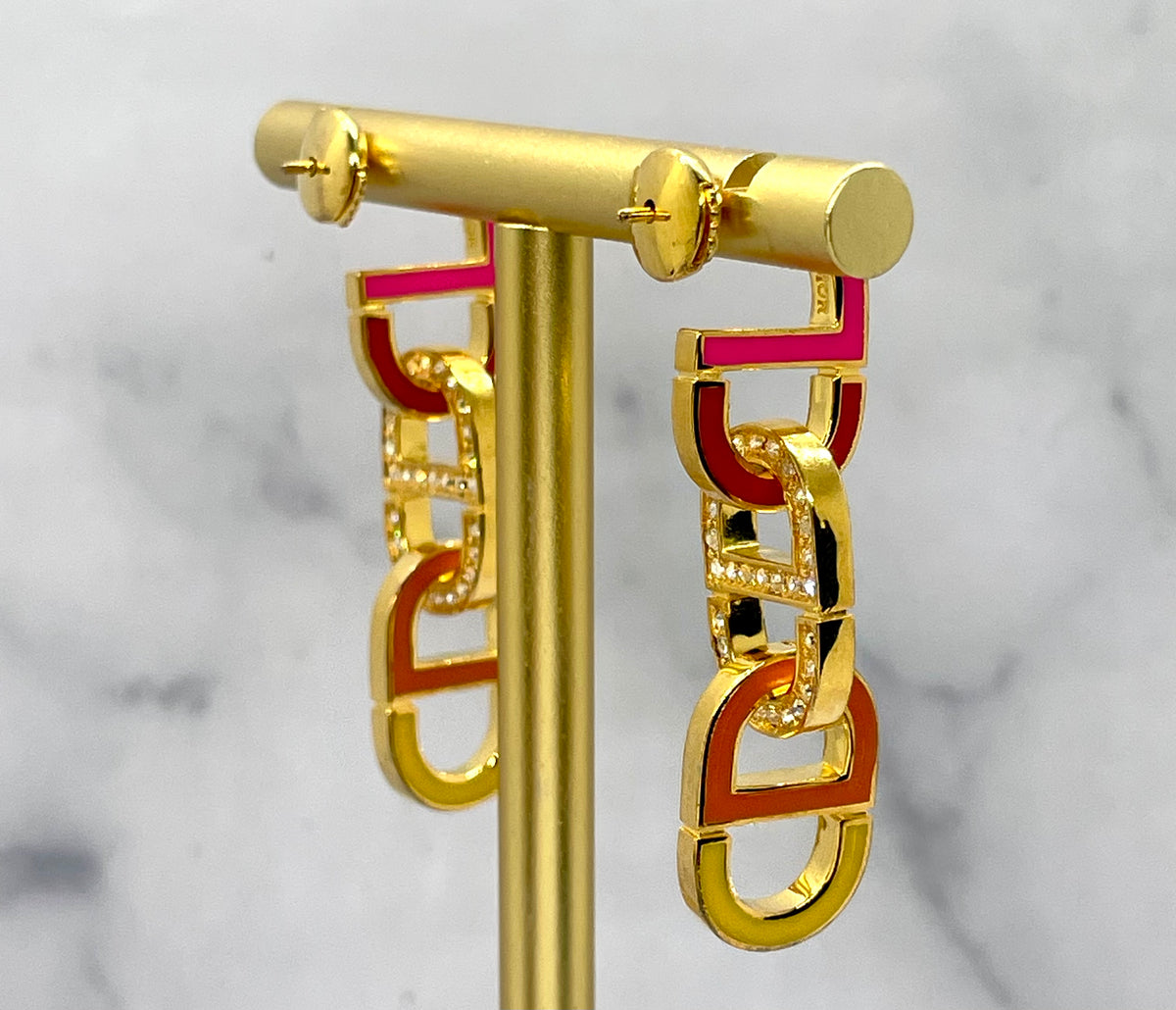 CHRISTIAN DIOR Multicolor Monogram Pendant Earrings - Pre owned