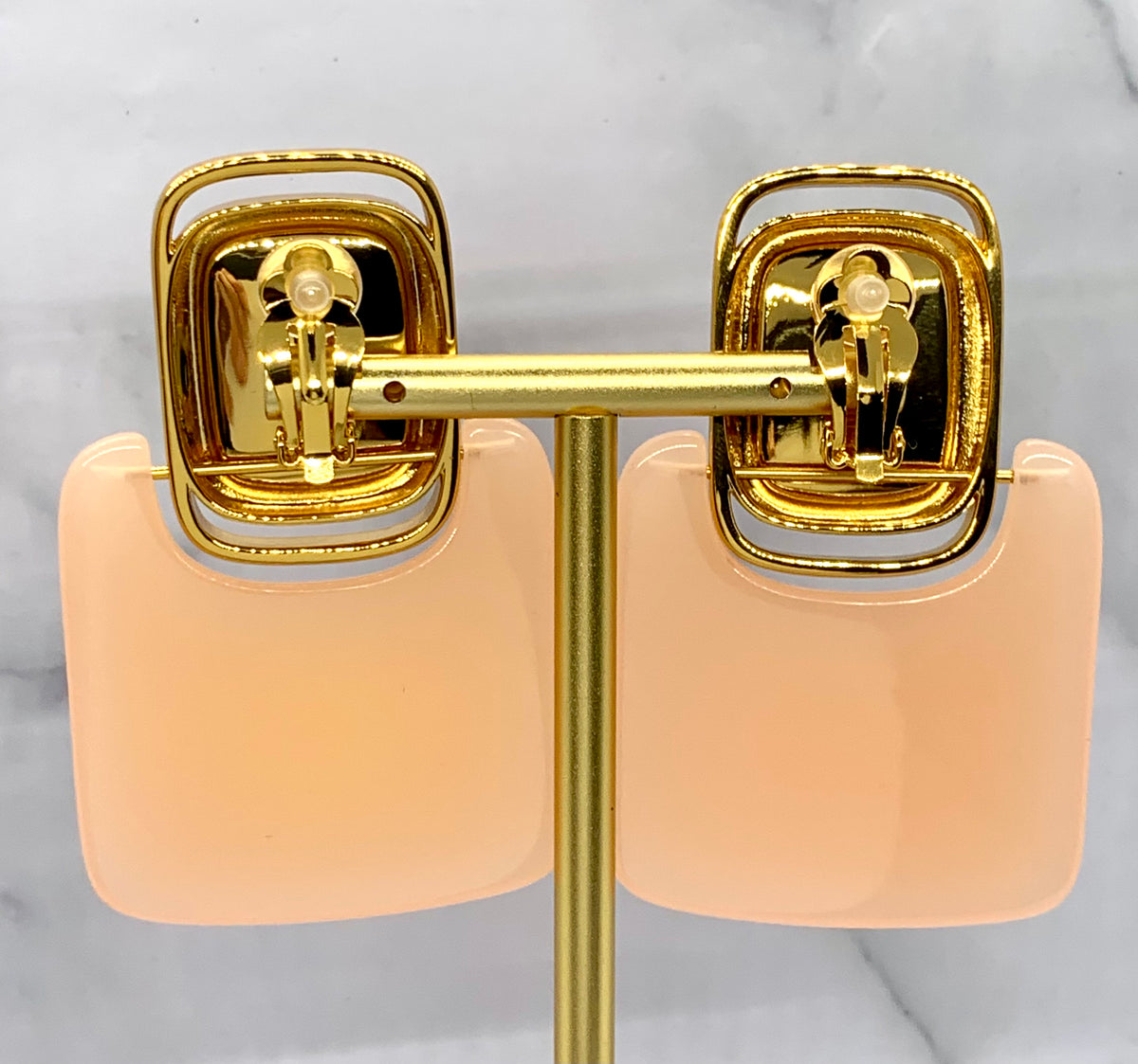 YSL YVES SAINT LAURENT Cabochon Clip On Earrings - Pre owned