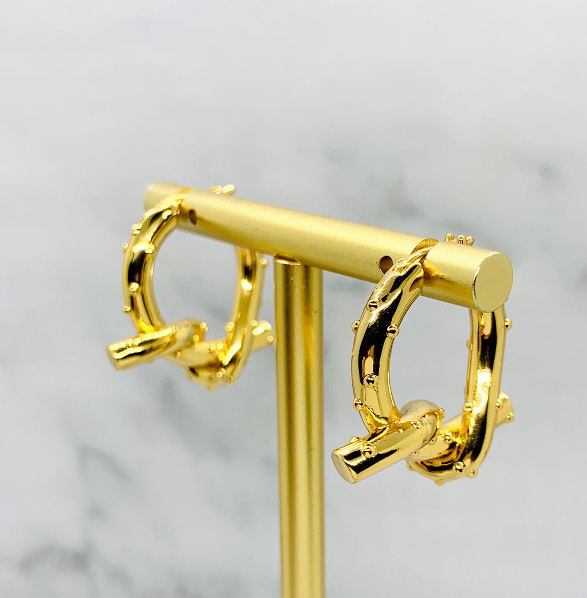 ACNE STUDIOS Gold Pretzel Earrings - Pre owned
