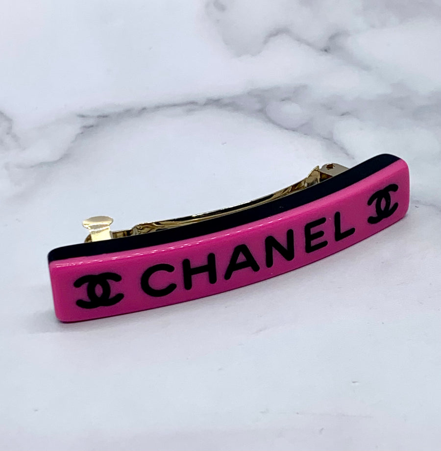 CHANEL CC Colorful Enamel Hair Clip Barrette - Pre owned