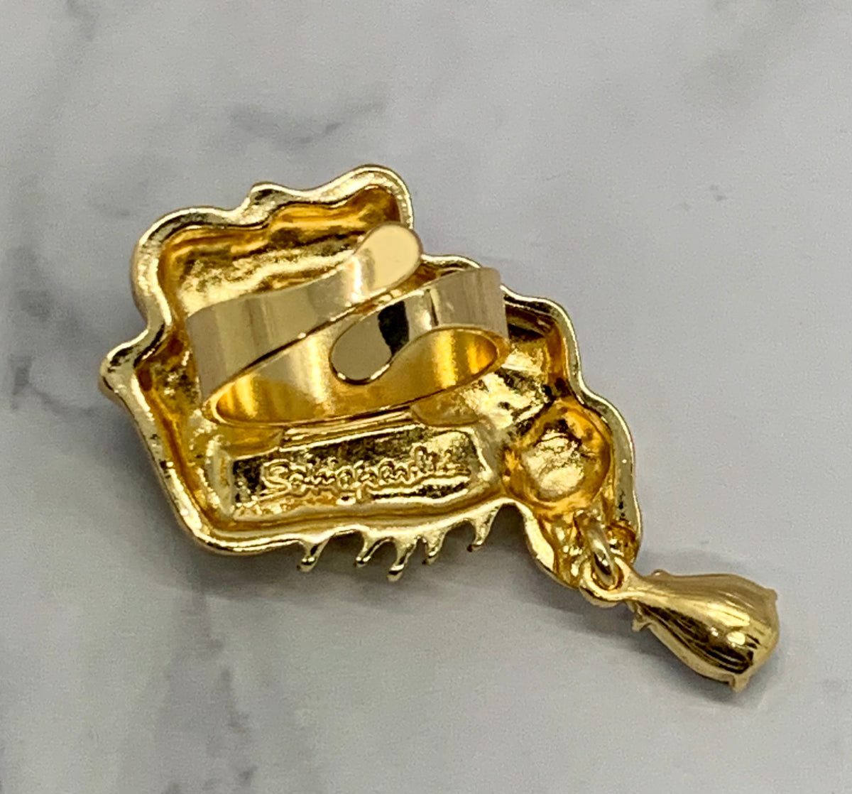 SCHIAPARELLI Crying Eye Adjustable Ring - Pre owned
