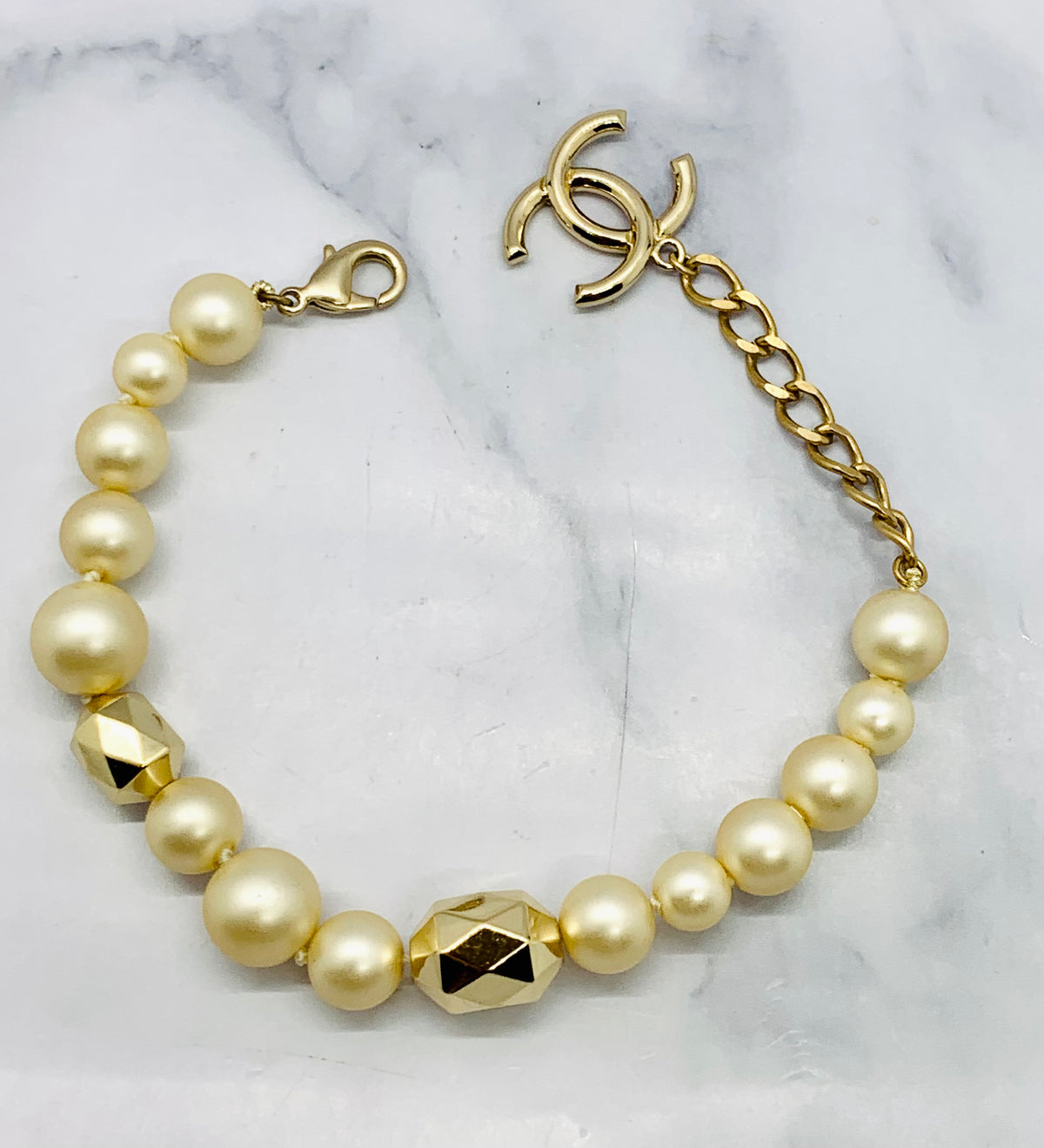 CHANEL CC Pearl Bracelet - USED