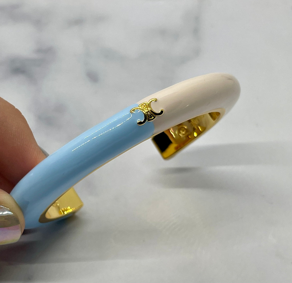CELINE Monogram Pastel Cuff Bracelet - Pre owned