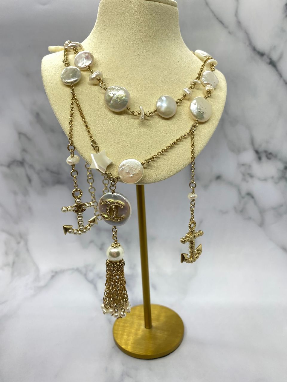 CHANEL CC Cruise Fresh Water Pearl Statement Necklace - Pre owned