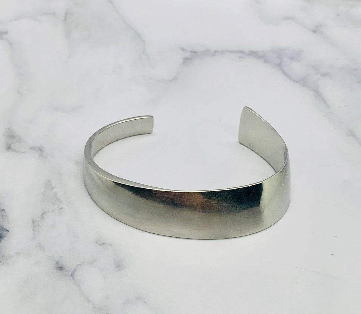 YSL YVES SAINT LAURENT Silver Tone Cuff Bracelet - Pre owned