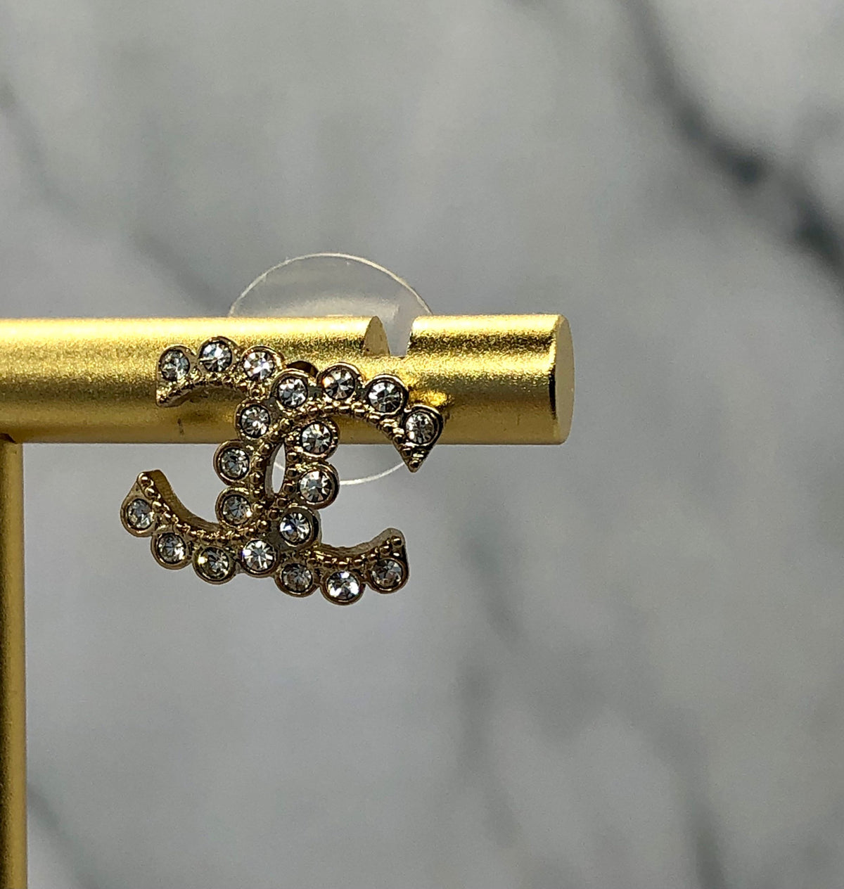 CHANEL CC Rhinestone Earrings - Pre owned