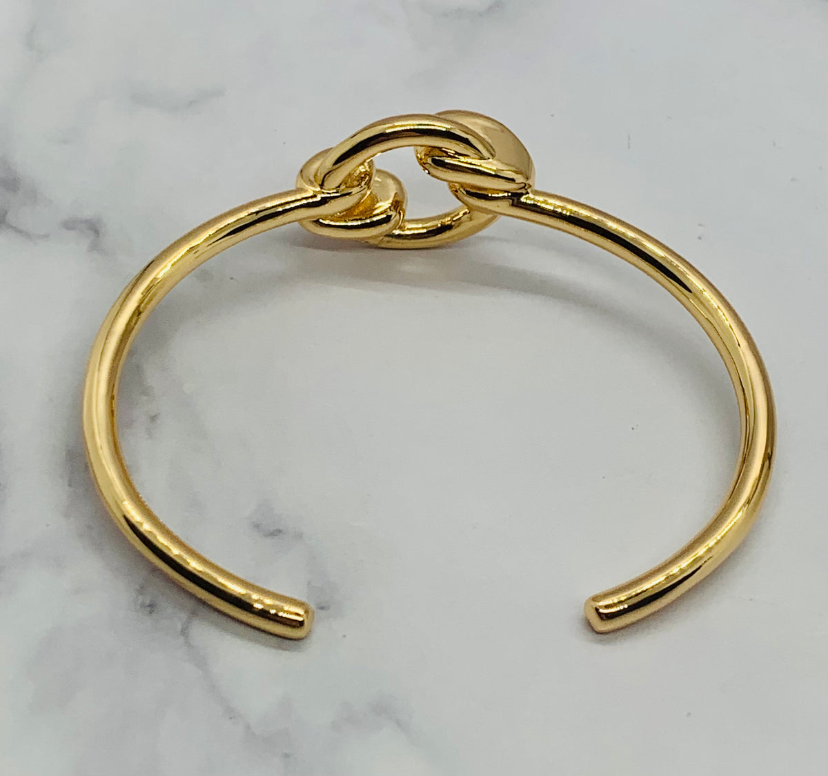 FENDI Filo Gold Tone Cuff Bracelet - Pre owned