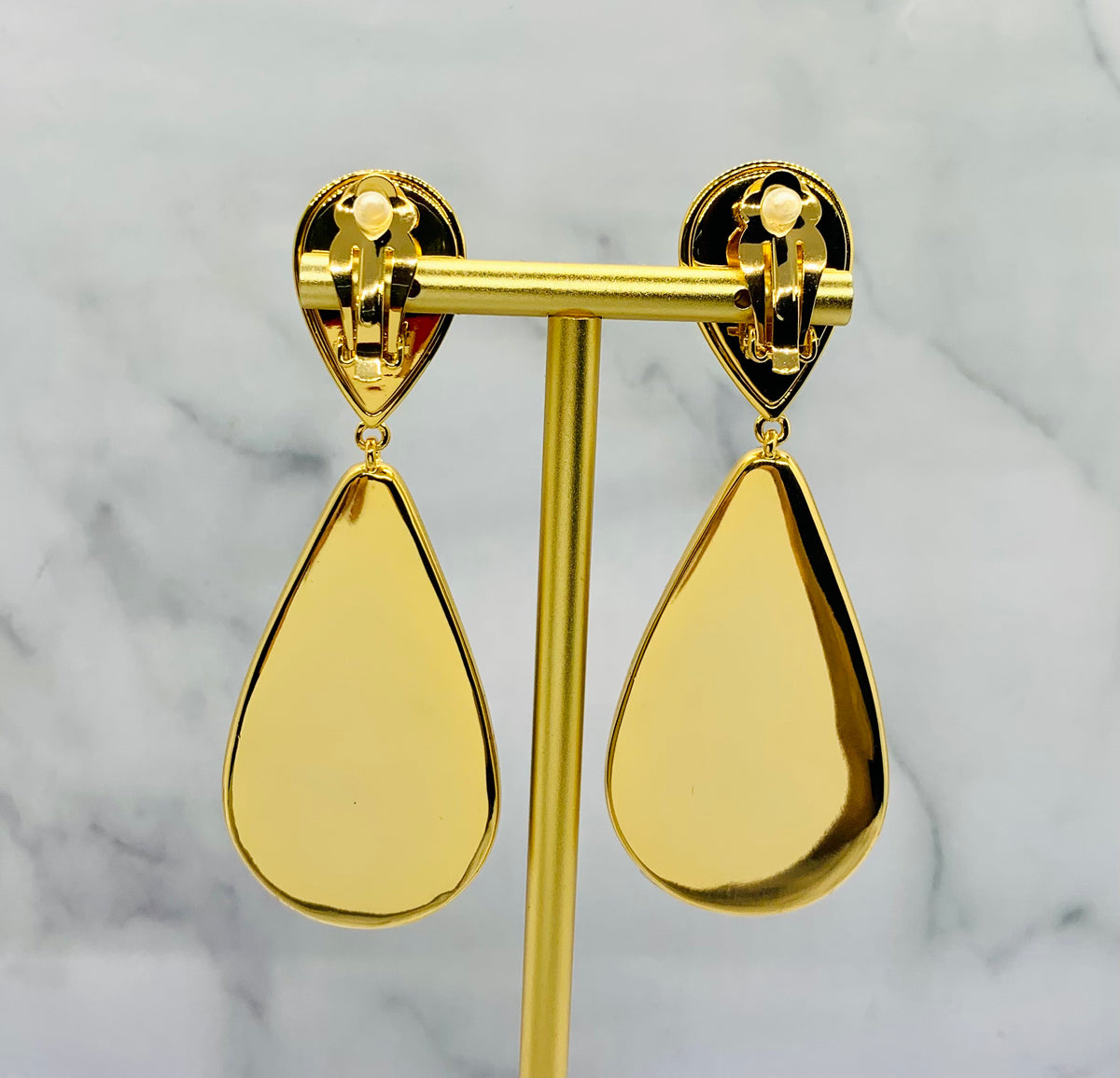 YSL YVES SAINT LAURENT Velvet Tear Clip On Earrings - Pre owned