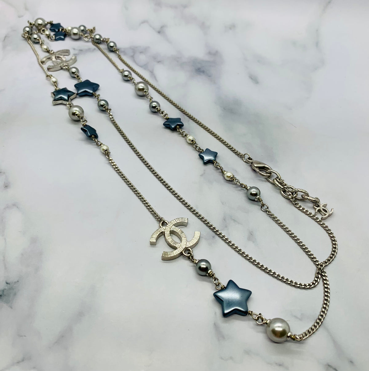 CHANEL CC Stars Multi Chain Necklace - Pre owned