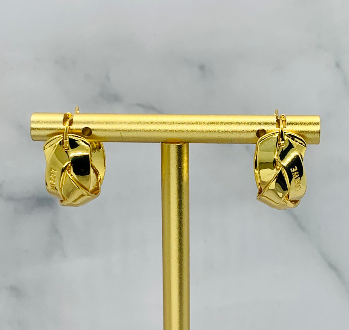 LOEWE Braided Hoop Earrings - Pre owned