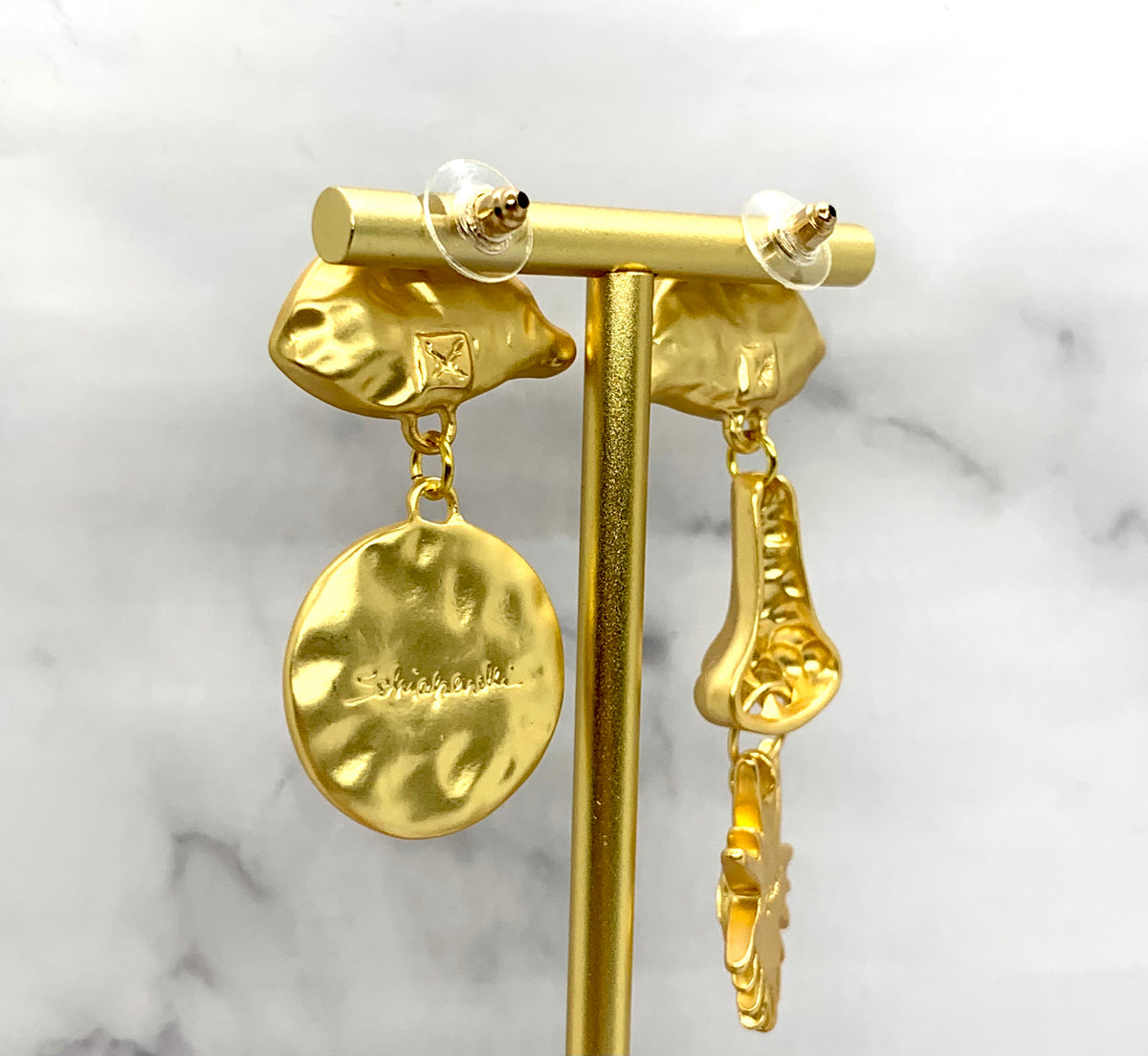 SCHIAPARELLI Statement Pendant Eye Earrings - Pre owned