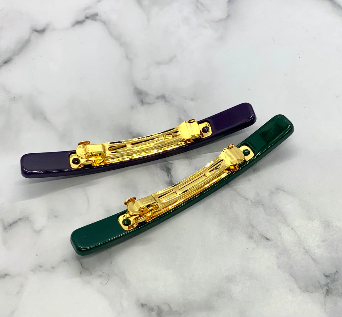 MIU MIU Green & Blue Hair Clip Barrette Set - Pre owned