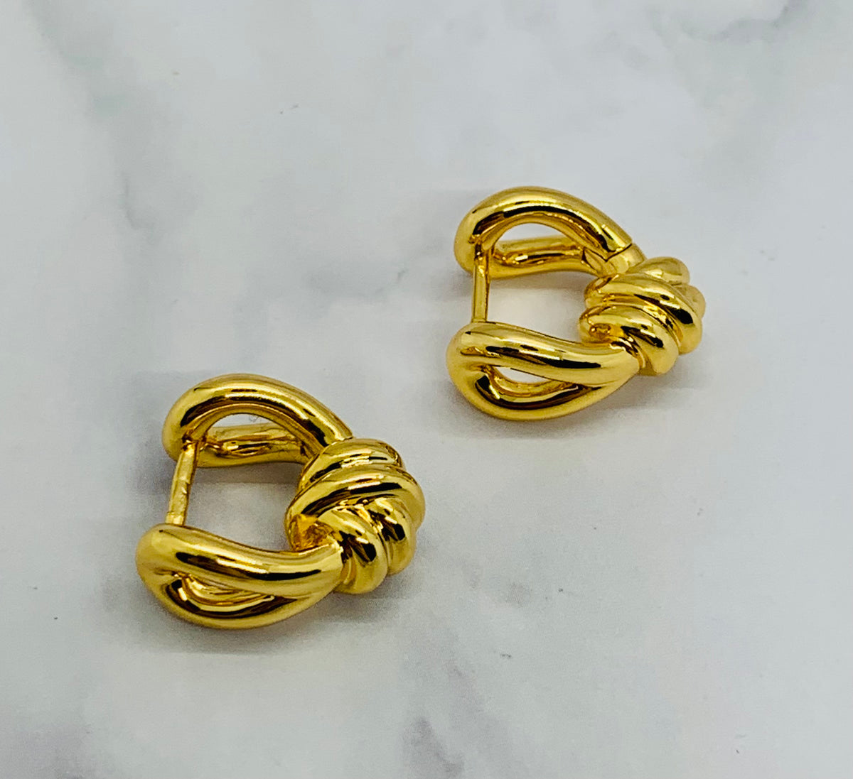 BOTTEGA VENETA Knot Hoop Earrings - Pre owned