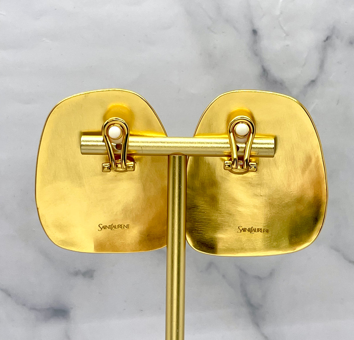 YVES SAINT LAURENT Statement Clip On Earrings - Pre owned