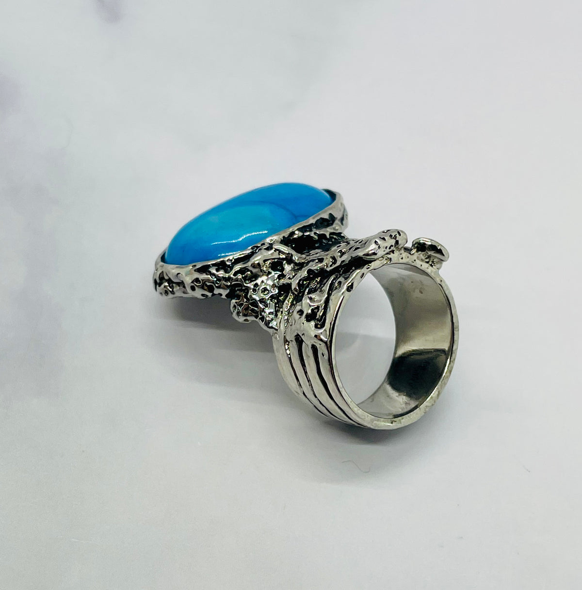 YSL YVES SAINT LAURENT Vintage Stone Ring Size 6 - Pre owned