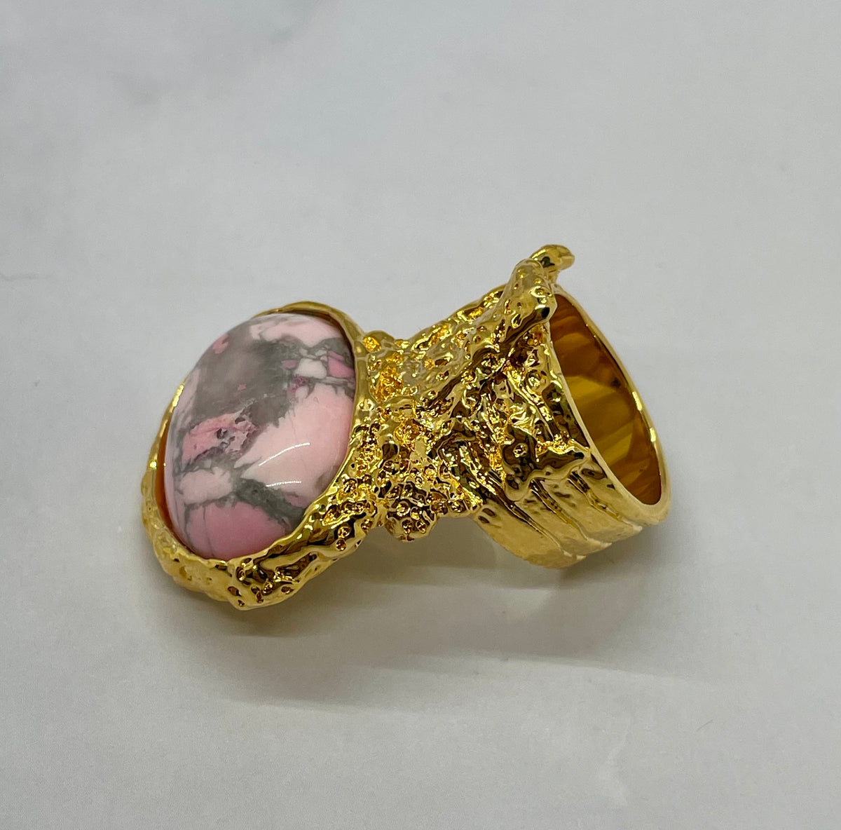 YSL YVES SAINT LAURENT Vintage Stone Ring Size 7 - Pre owned