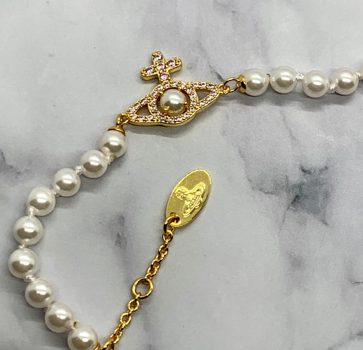 VIVIENNE WESTWOOD Pearl Orb Bracelet - Pre owned