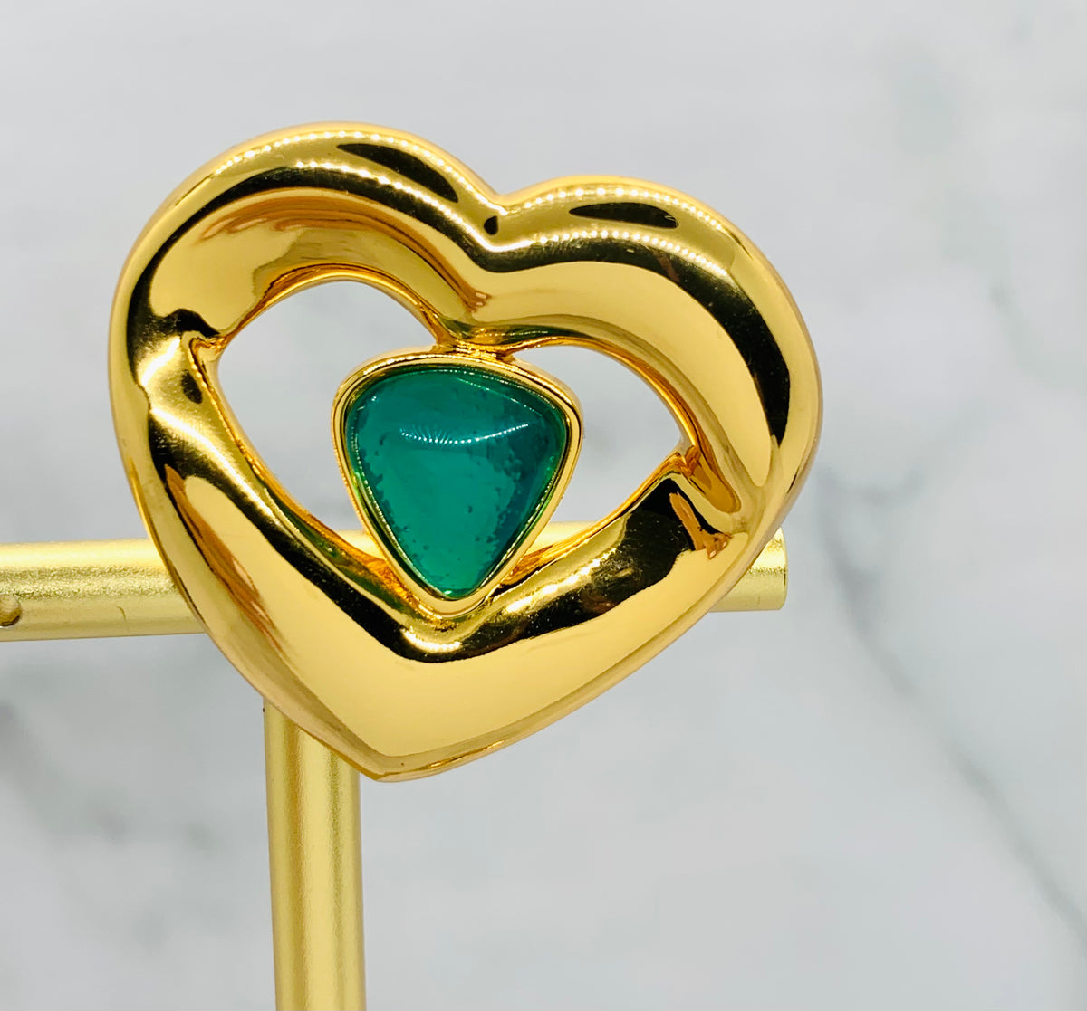 YSL YVES SAINT LAURENT Heart Clip On Earrings - Pre owned