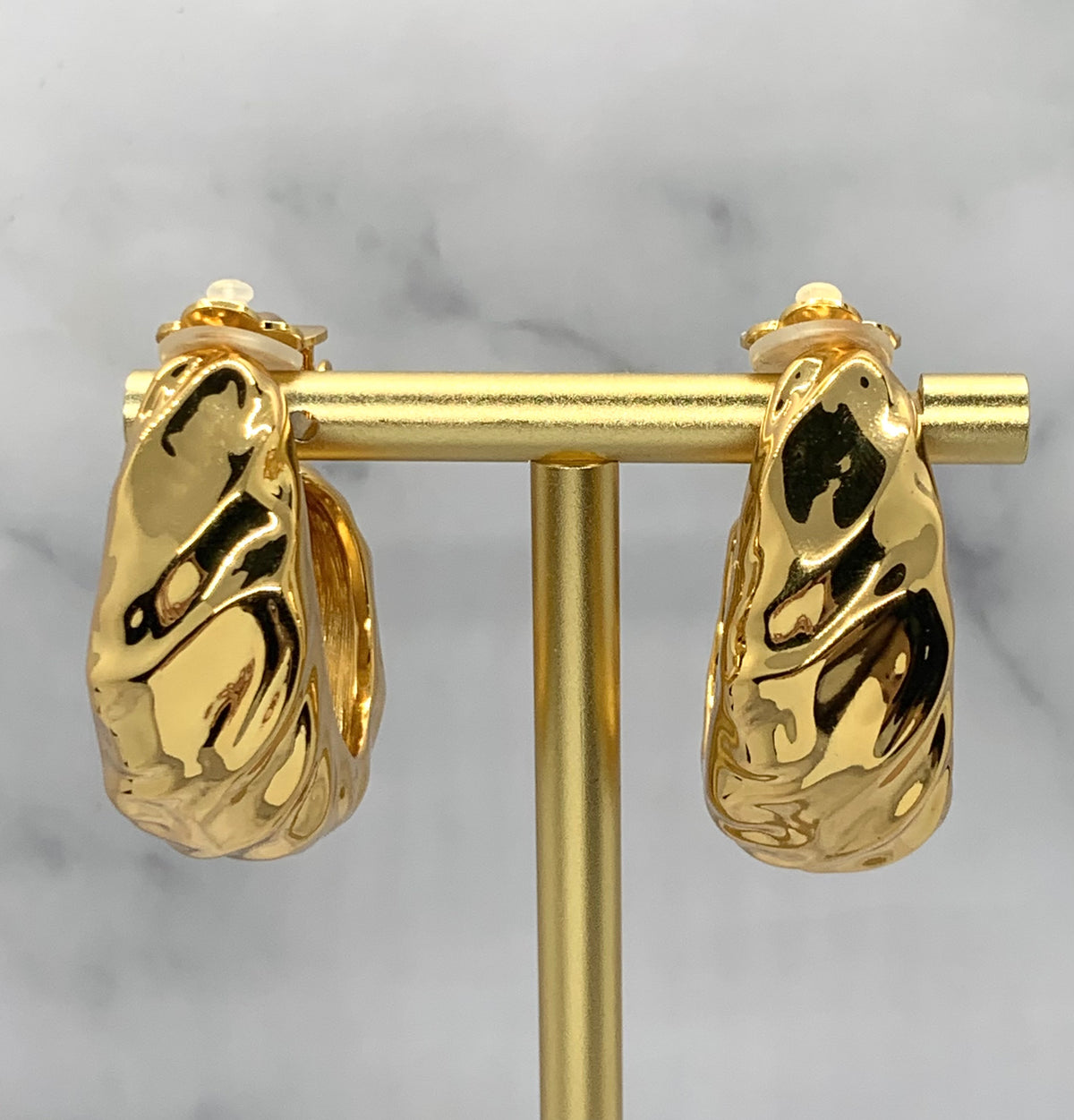 YSL YVES SAINT LAURENT Clip On Statement Earrings - Pre owned