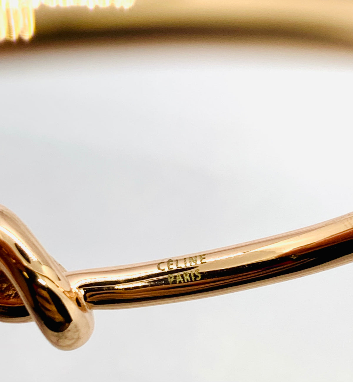 CELINE Rose Gold Knot Bangle Bracelet - Pre owned