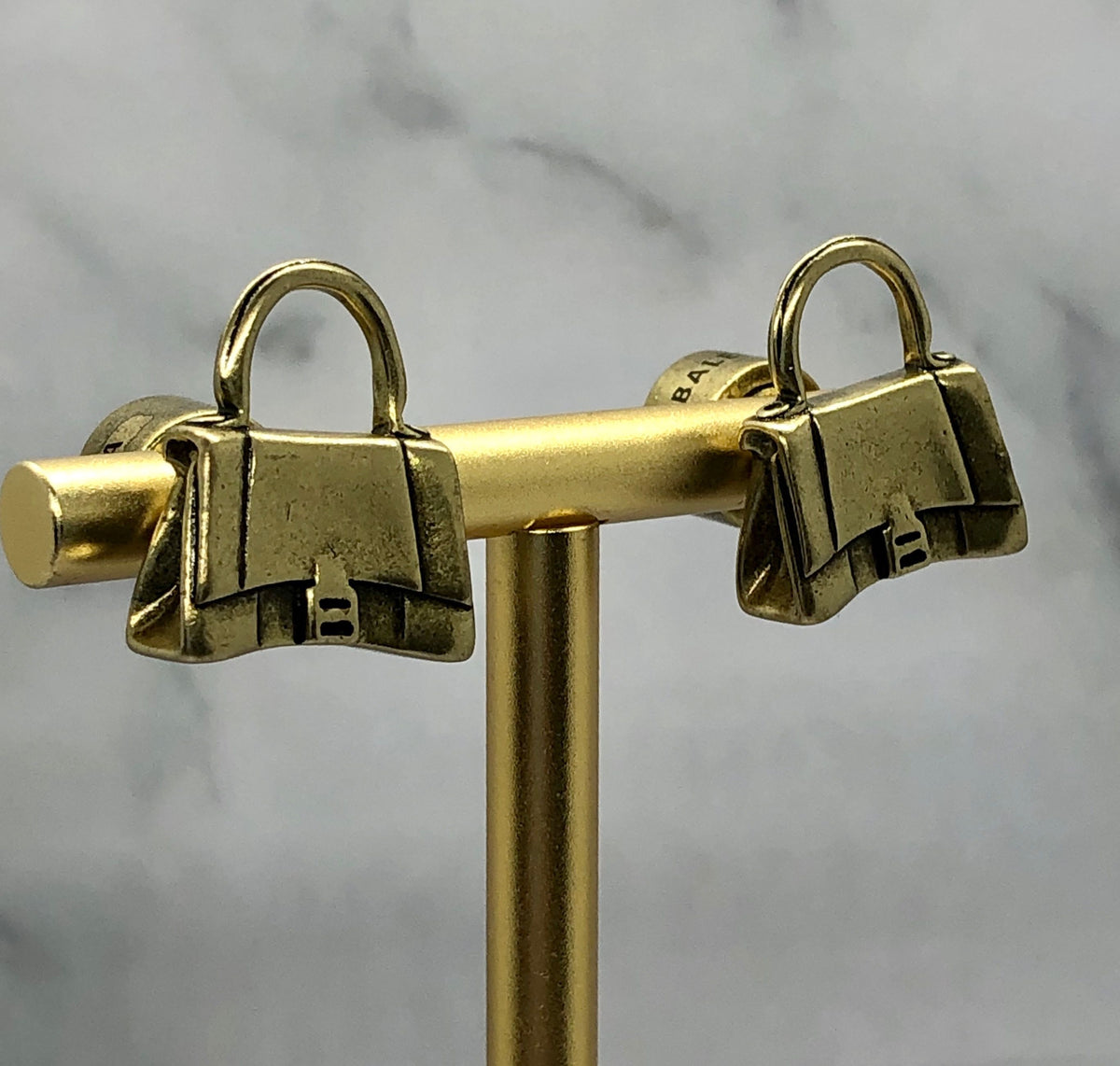 BALENCIAGA Brass Handbag Earrings - Pre owned
