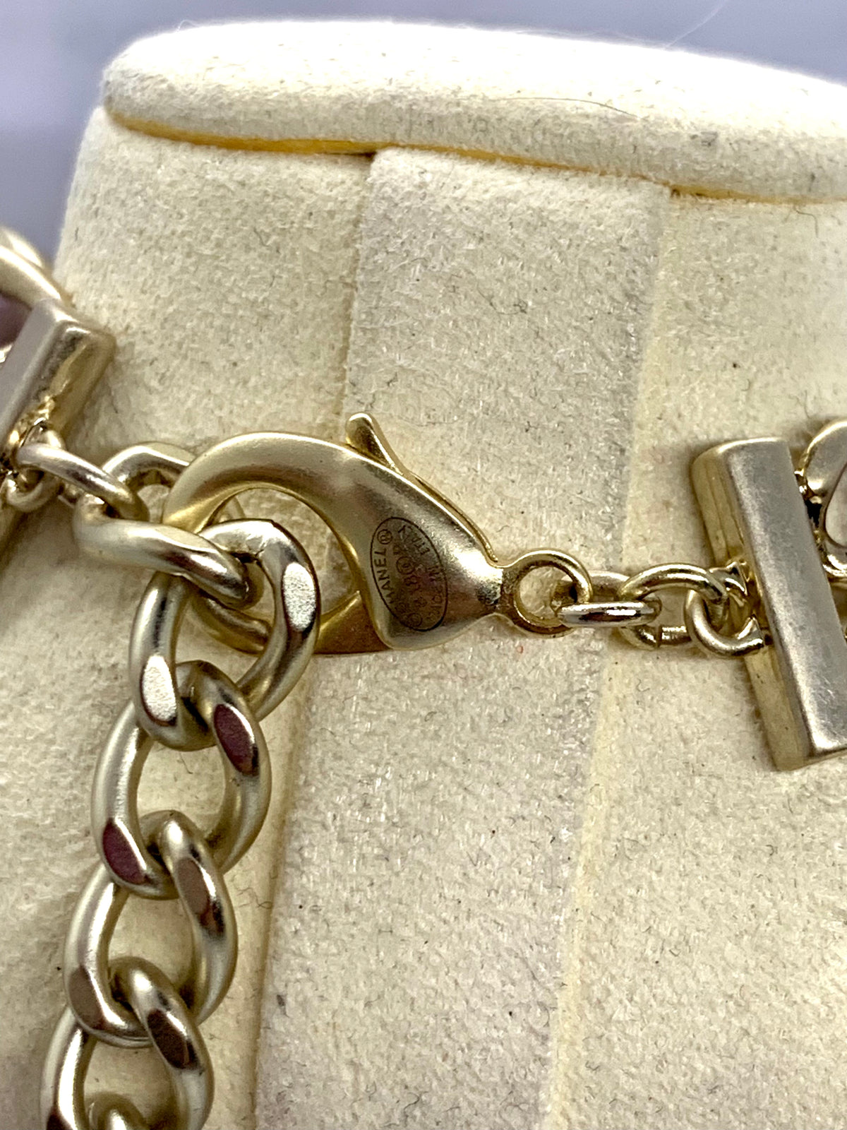 CHANEL CC Lilac Padlock Leather Trim Necklace - Pre owned