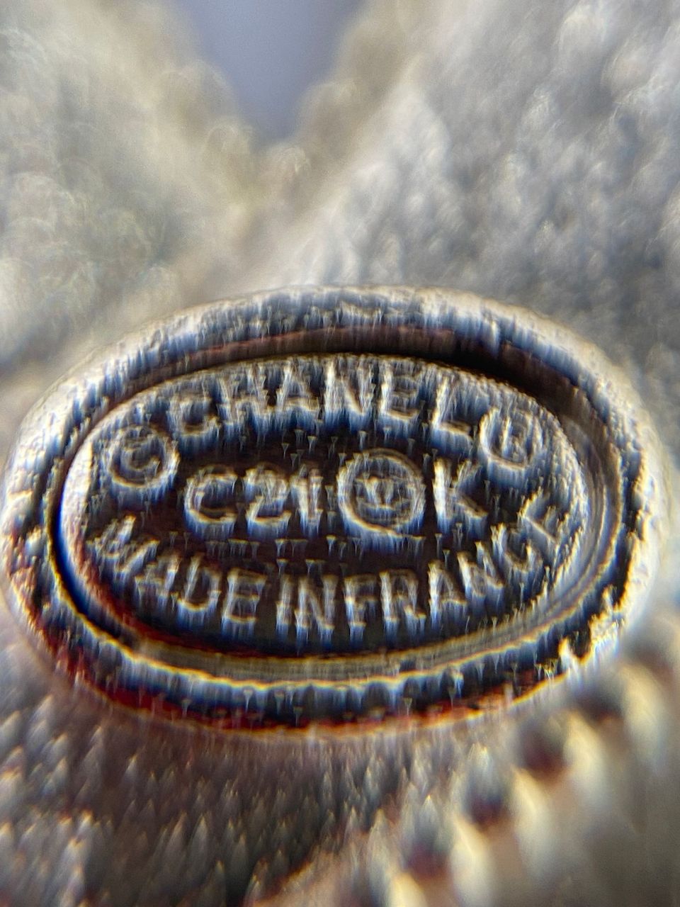 CHANEL CC Gold Tone Rhinestone Brooch Pin - USED
