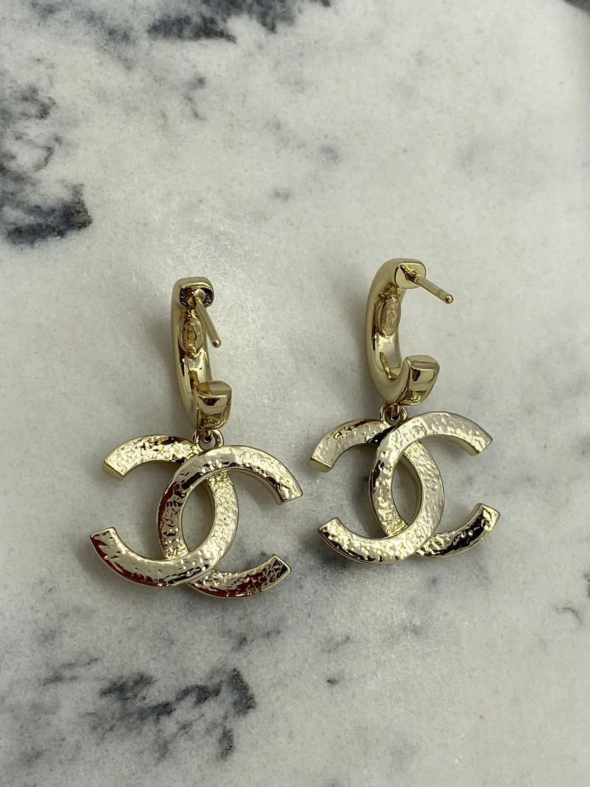 CHANEL CC Monogram Pendant Earrings - Pre owned