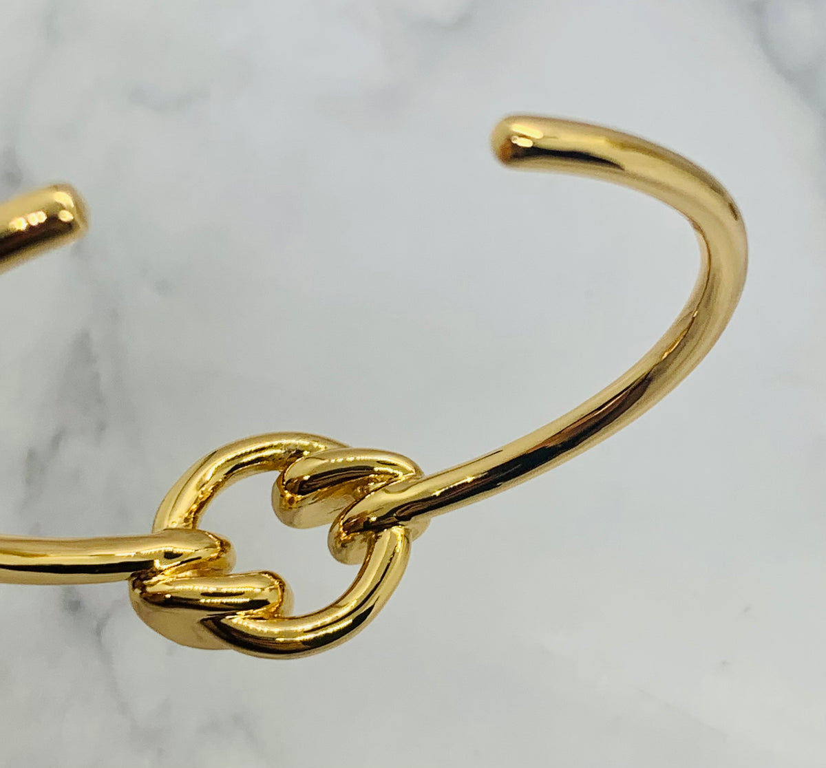FENDI Filo Gold Tone Cuff Bracelet - Pre owned