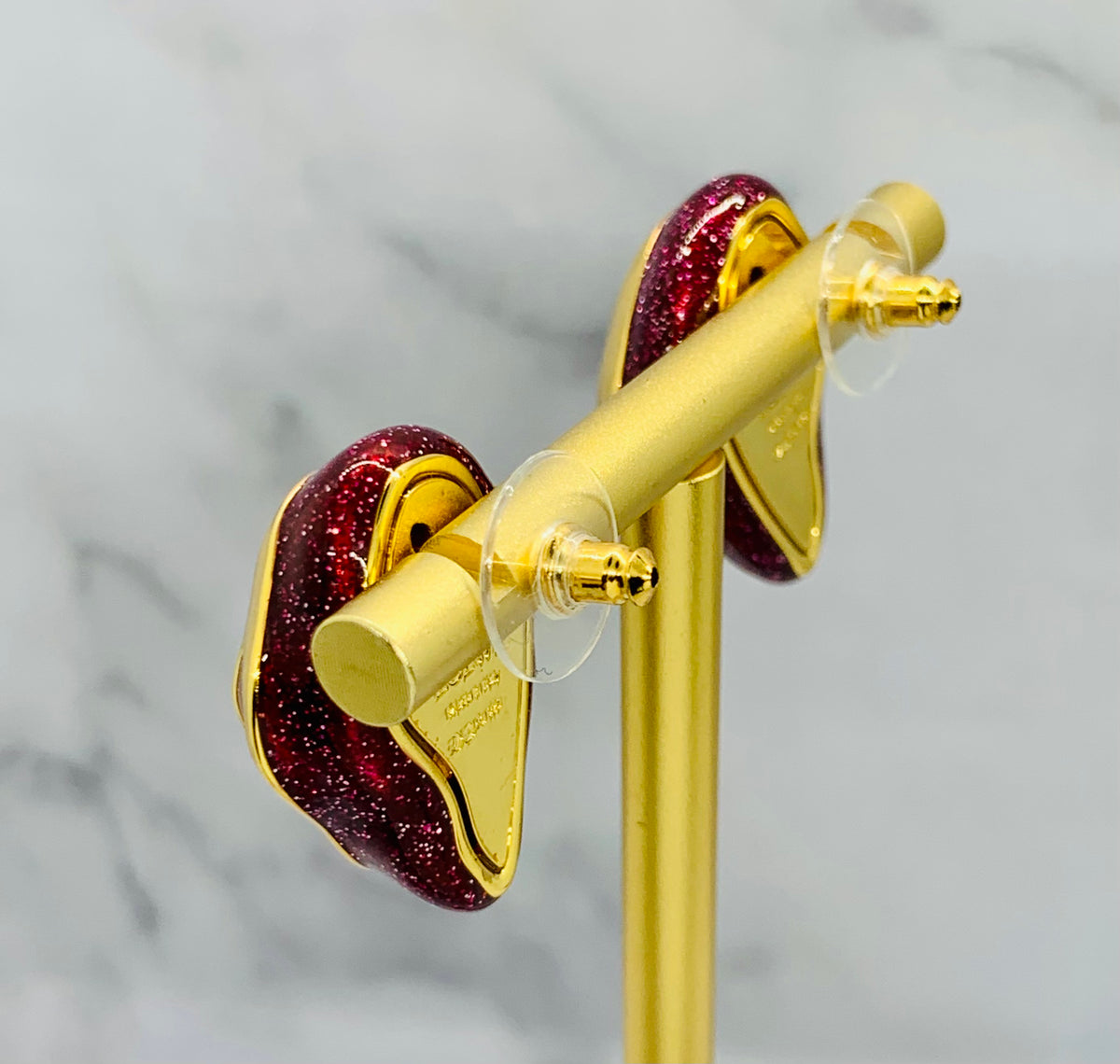 Loewe x Lynda Benglis Red Gold Earrings - Pre owned