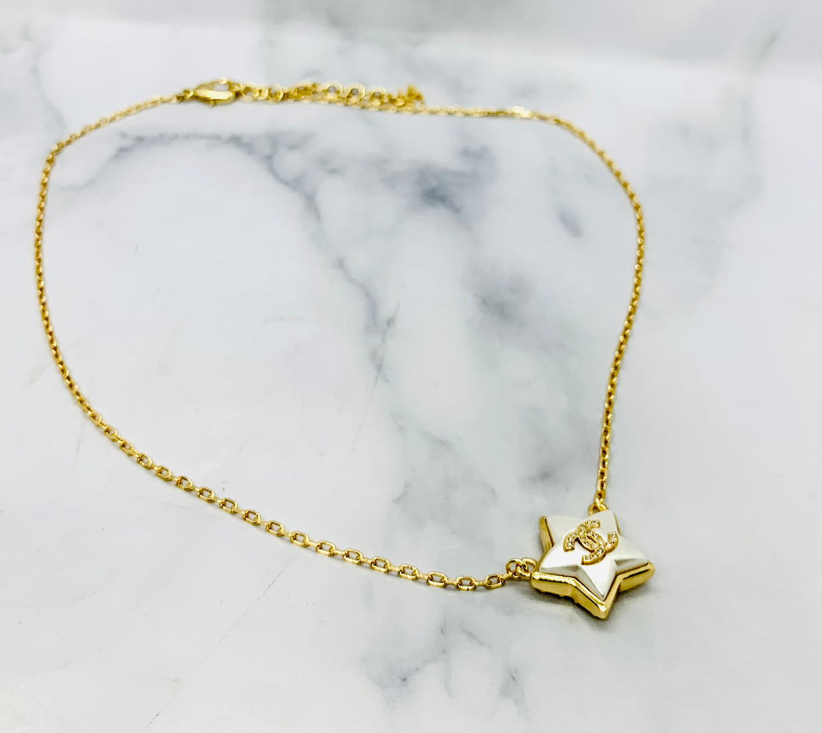 CHANEL CC Star chain Necklace - USED