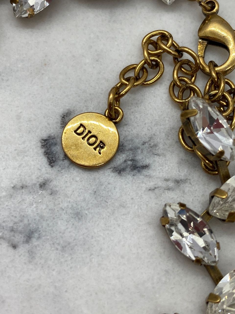 CHRISTIAN DIOR J'Adior Crystal Choker Necklace - Pre owned
