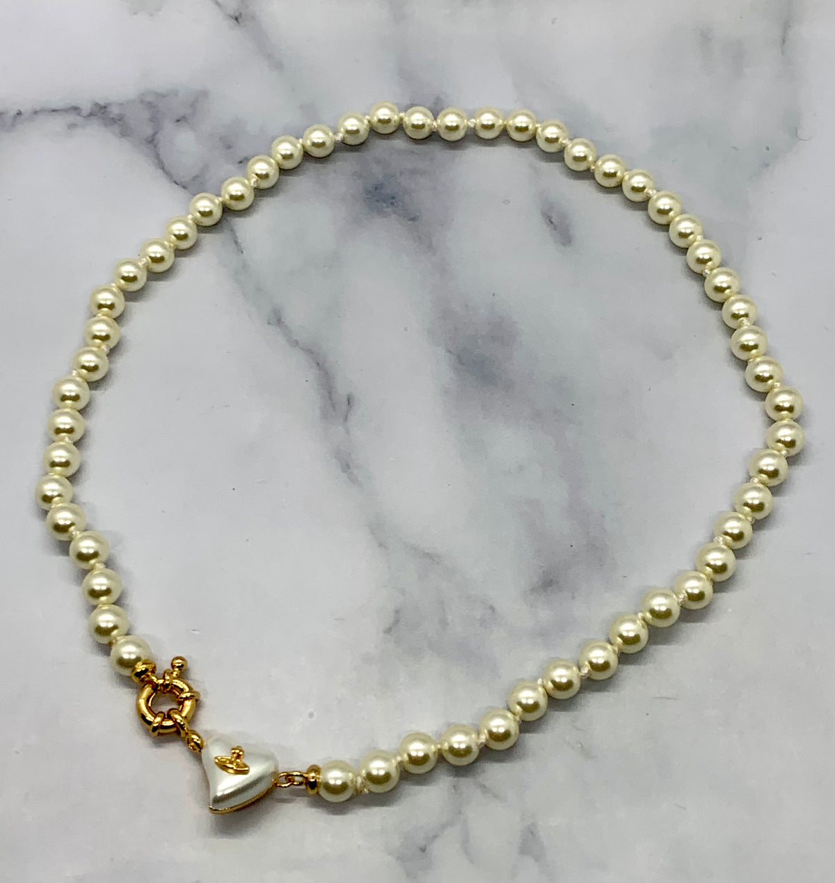 VIVIENNE WESTWOOD Heart Pearl Necklace - Pre owned